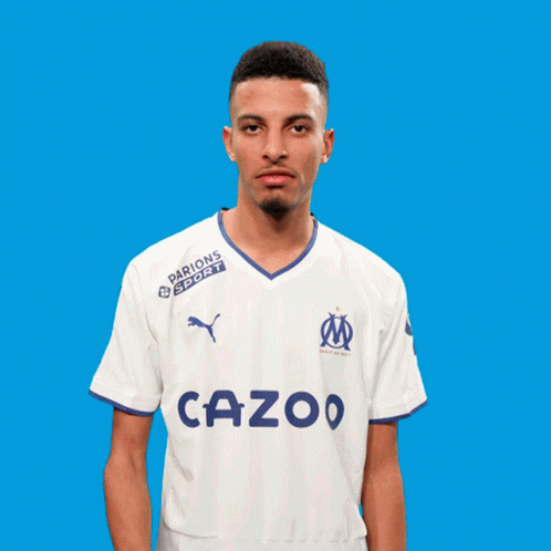 A Man Wearing A White Shirt That Says Cazoo GIF