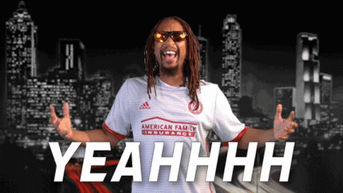 A Man Wearing A White Shirt With The Word American Family Insurance On It GIF