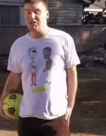 Man Wearing White T-Shirt With Boy Image GIF