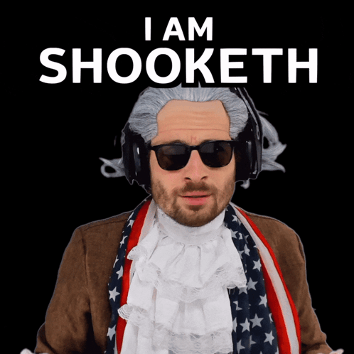 A Man Wearing A Wig And Sunglasses Says I Am Shooket H GIF