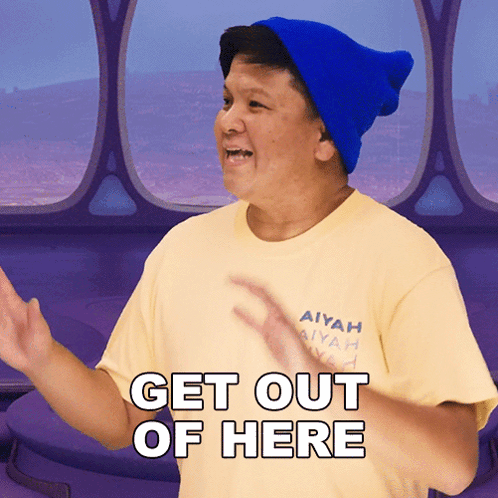 A Man Wearing A Yellow Shirt That Says Aiyah On It GIF