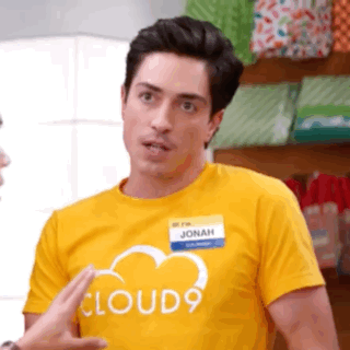 A Man Wearing A Yellow T-Shirt With The Name Jonah On It GIF