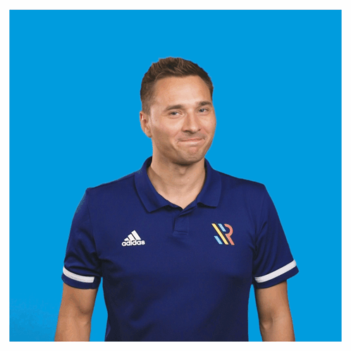A Man Wearing An Adidas Shirt Holds A Red Card GIF