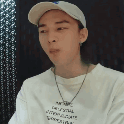 Man Wearing Infinite Celestial T-Shirt GIF