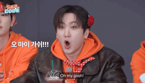 A Man Wearing An Orange Hoodie And Polka Dot Bow Tie Says " There Are So Many People " GIF