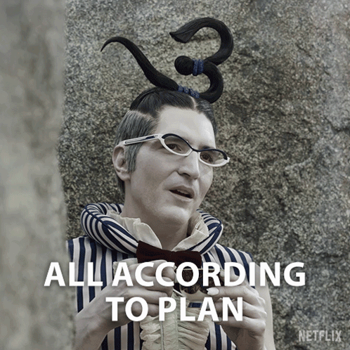 Man With Glasses And Bow Tie All According To Plan GIF