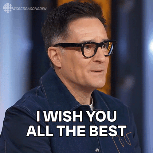 Man In Glasses And Denim Jacket Says I Wish You All The Best GIF