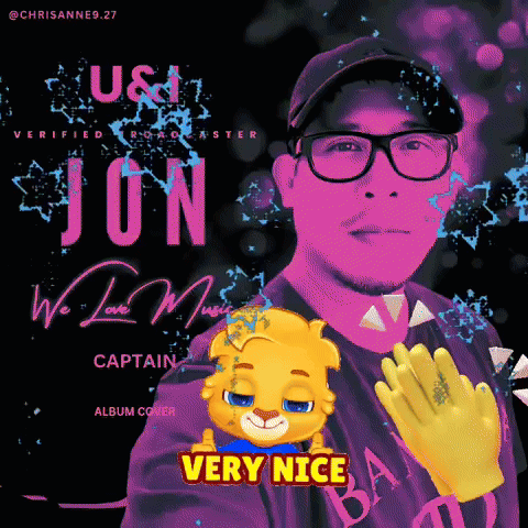 A Man Wearing Glasses And A Hat Is On A Poster That Says Very Nice On It GIF