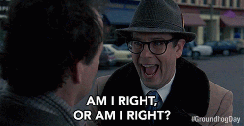 Man With Glasses And Hat Asking Am I Right Or Right GIF