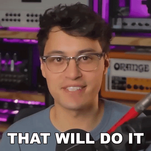 A Man Wearing Glasses And A Microphone Says That Will Do It GIF