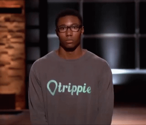A Man Wearing Glasses And A Sweater That Says Otrippie GIF