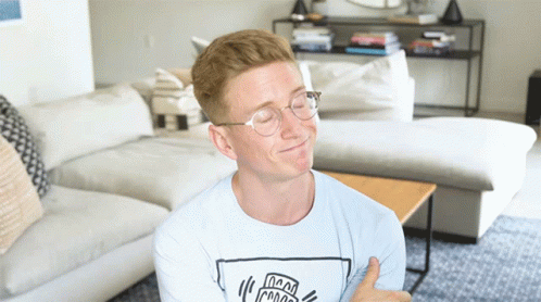 Man Wearing Glasses Giving Thumbs Up GIF