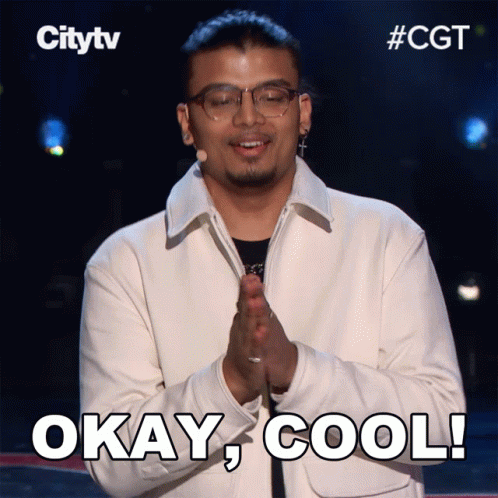 A Man Wearing Glasses And A White Jacket Is Clapping And Says Okay Cool GIF