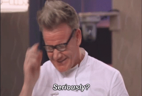 A Man Wearing Glasses And A White Shirt Is Saying `` Seriously '' . GIF