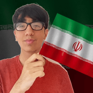 A Man Wearing Glasses Holds A Flag In Front Of Him GIF