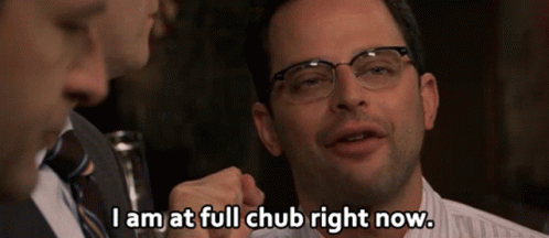 A Man Wearing Glasses Says I Am At Full Chub Right Now GIF