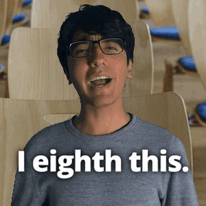A Man Wearing Glasses Says " I Eighth This " GIF