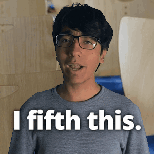 A Man Wearing Glasses Says " I Fifth This " GIF
