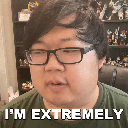 A Man Wearing Glasses Says " I 'M Extremely " GIF