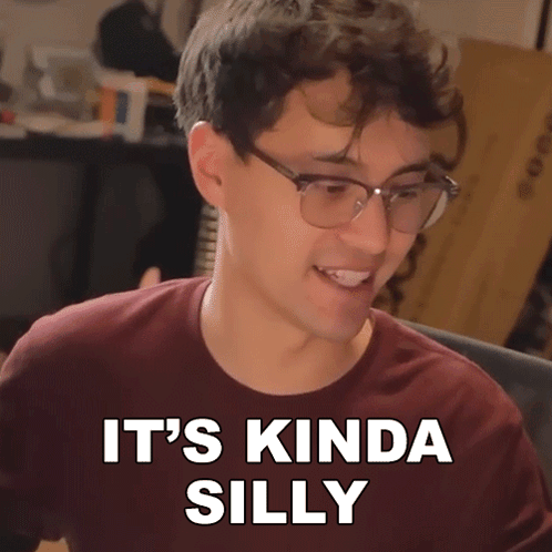 A Man Wearing Glasses Says It 'S Kinda Silly On A Screen GIF