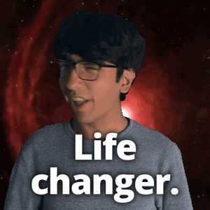 A Man Wearing Glasses Says Life Changer GIF