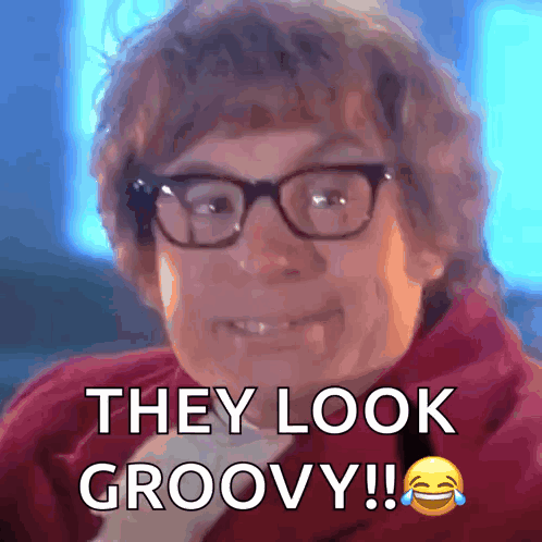 A Man Wearing Glasses Says They Look Groovy ! GIF