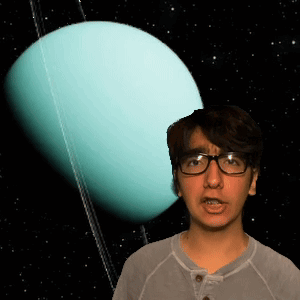 Man With Glasses In Front Of Planet GIF
