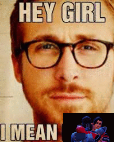A Man Wearing Glasses With The Words Hey Girl I Mean On His Face GIF