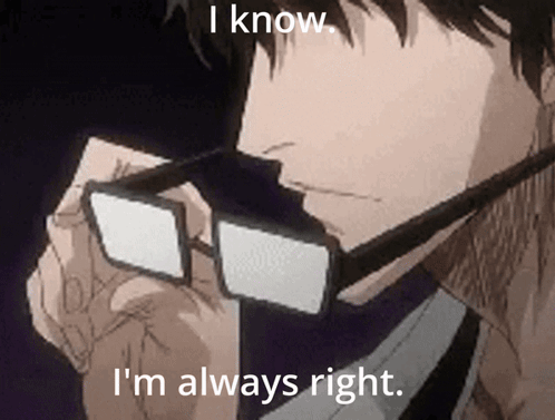 Man With Glasses Saying I Know I'm Always Right GIF