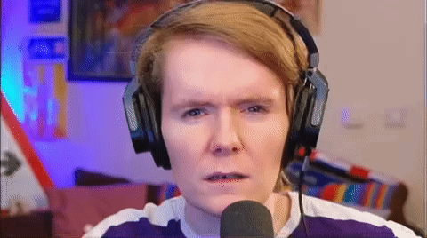 Man With Headphones And Microphone Making Face GIF