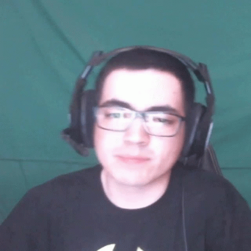 A Man Wearing Headphones And Glasses Says " I 'M Broke " GIF