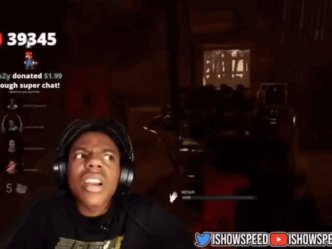 A Man Wearing Headphones Is Playing A Video Game With The Words Ohio Interruption Behind Him GIF