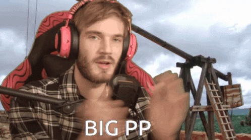 A Man Wearing Headphones Says Big Pp GIF