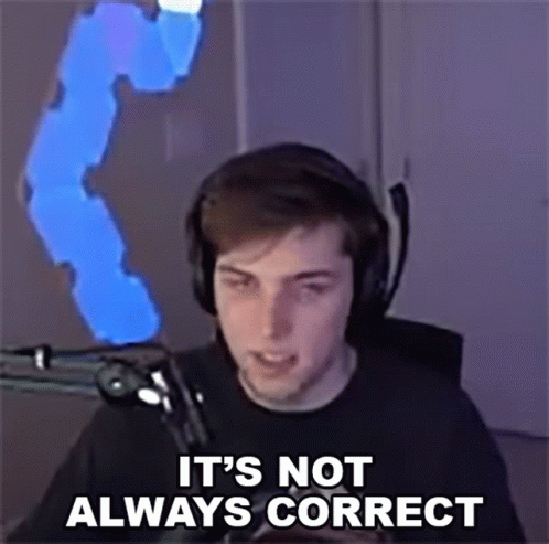 A Man Wearing Headphones Says It 'S Not Always Correct While Sitting In Front Of A Microphone . GIF