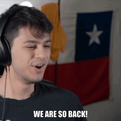 Man With Headphones Says We Are So Back GIF