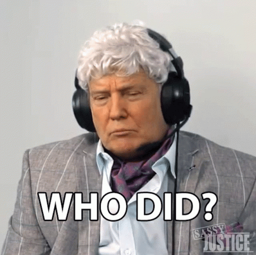 A Man Wearing Headphones Says Who Did GIF