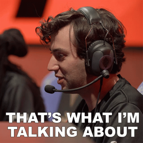 A Man Wearing Headphones With The Words That 'S What I 'M Talking About GIF