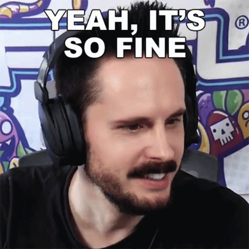 A Man Wearing Headphones With The Words Yeah It 'S So Fine GIF