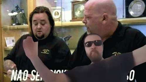 A Man Wearing Sunglasses And A Black Shirt With The Word Nao On It GIF