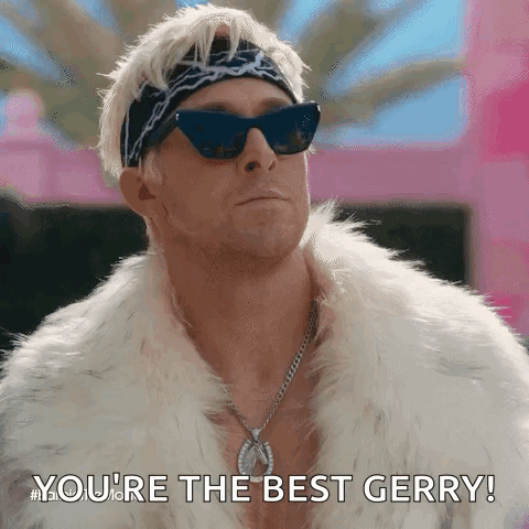 A Man Wearing Sunglasses And A Fur Coat Says `` You 'Re The Best Gerry '' GIF