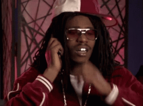 A Man Wearing Sunglasses And A Hat Says Hhh On The Screen GIF