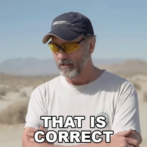 A Man Wearing Sunglasses And A Hat Says " That Is Correct " GIF