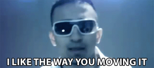 A Man Wearing Sunglasses And A White Shirt Says I Like The Way You Moving It GIF