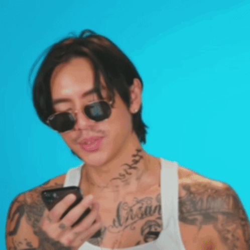 A Man Wearing Sunglasses And A White Tank Top With The Words Toot Toot On It GIF