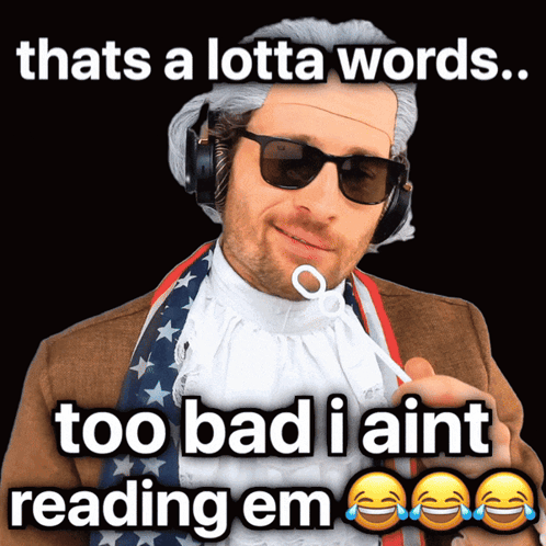 A Man Wearing Sunglasses And Headphones Says Thats A Lotta Words GIF