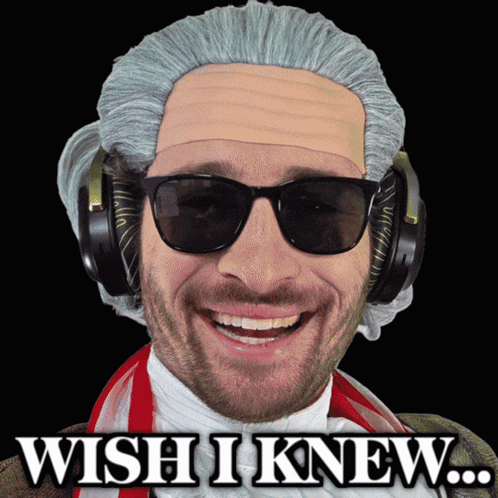 A Man Wearing Sunglasses And Headphones With The Words Wish I Knew GIF