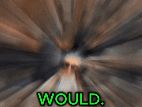 A Man Wearing Sunglasses Is Surrounded By People And The Words Would Are Visible GIF