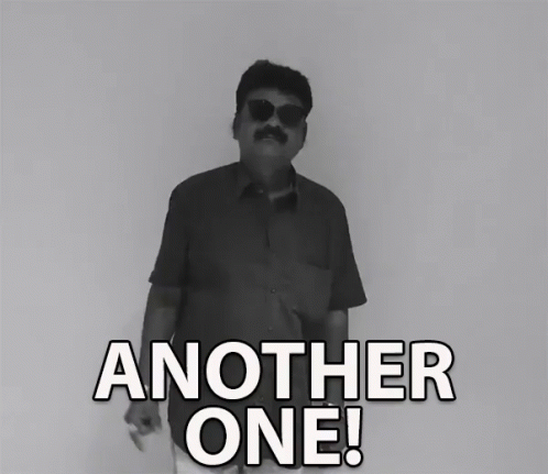 A Man Wearing Sunglasses Says Another One In A Black And White Photo GIF