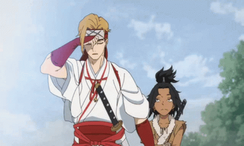 A Man With A Bandage On His Head Is Standing Next To Another Man GIF