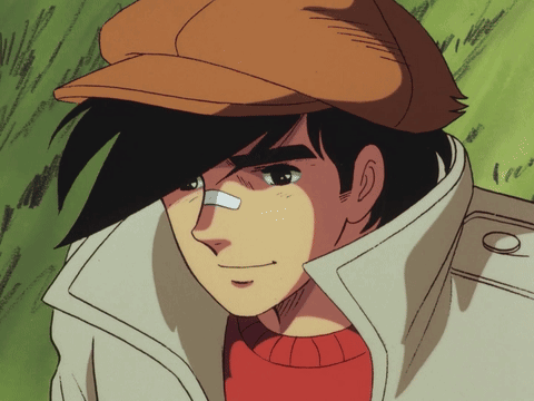 Man With Bandage And Brown Hat GIF
